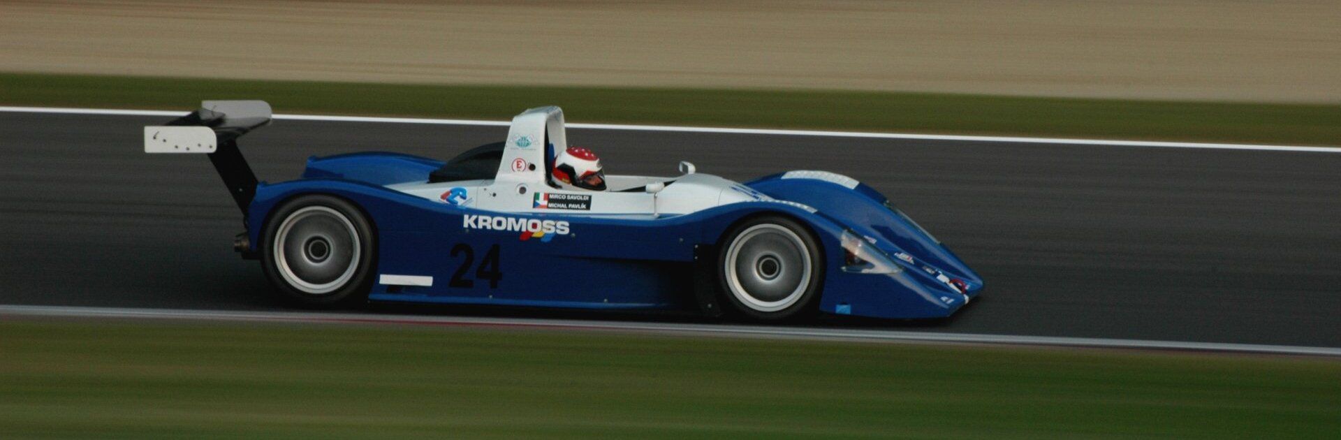 Mirco Savoldi driving a Lucchini SR2 at Monza Racetrack, Italy