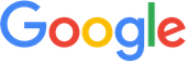 A close up of the google logo on a white background