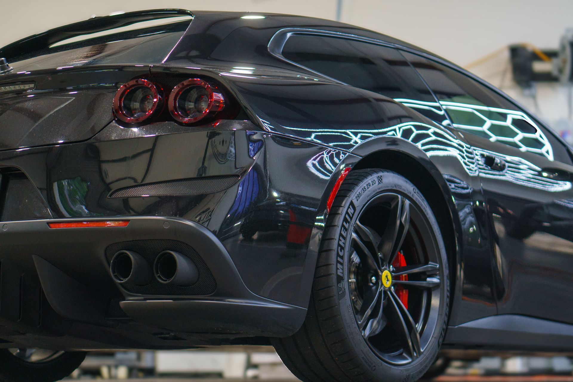 A blue porsche 911 gt4 rs is shown on a white background.