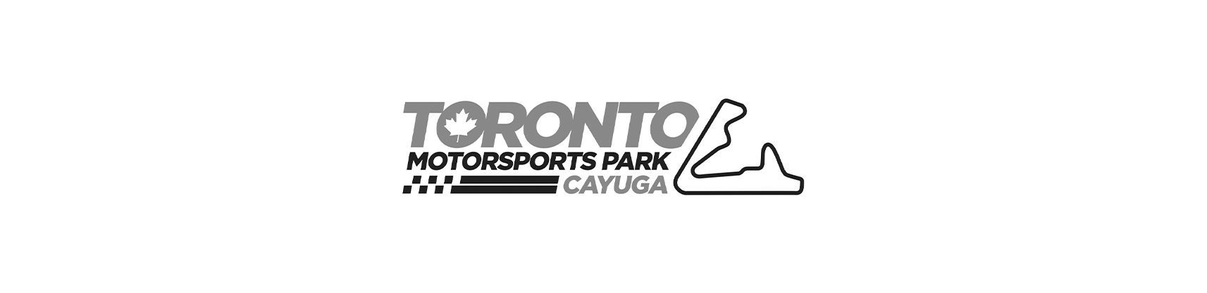 A black and white logo for toronto motorsports park