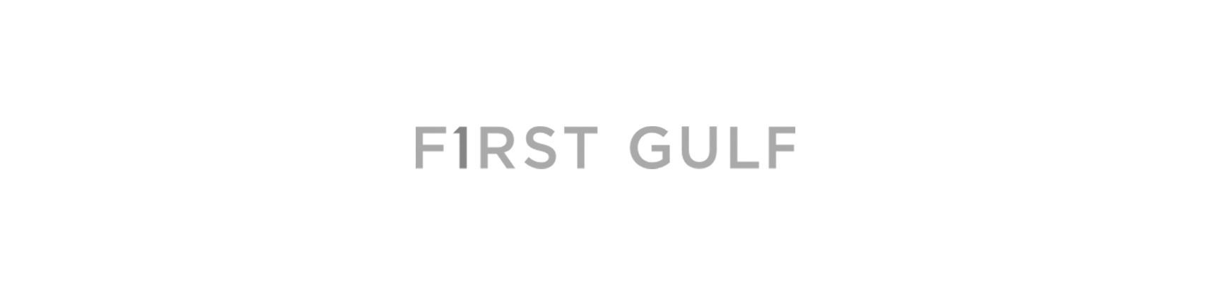 The first gulf logo is on a white background