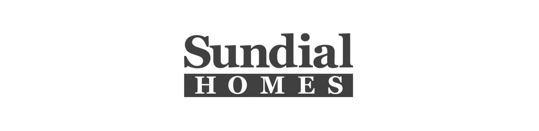 A black and white logo for sundial homes