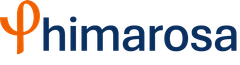 Das Himarosa-Logo: ein orangefarbener griechischer Buchstabe Phi, gefolgt vom Wort &bdquo;Himarosa&ldquo; in dunkelblauen Kleinbuchstaben.