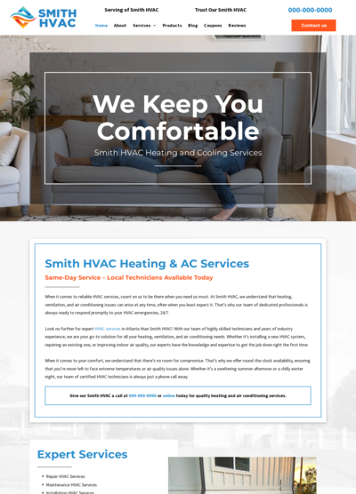 HVAC Website Design 14