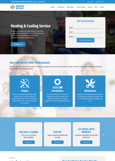 HVAC Website Design 5