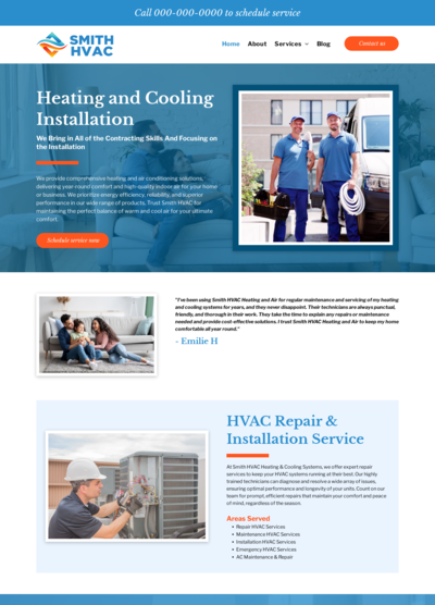HVAC Website Design 15