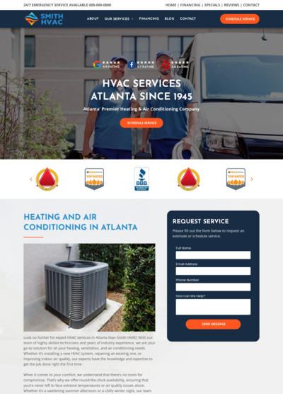 HVAC Website Design 24