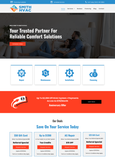 HVAC Website Design 3