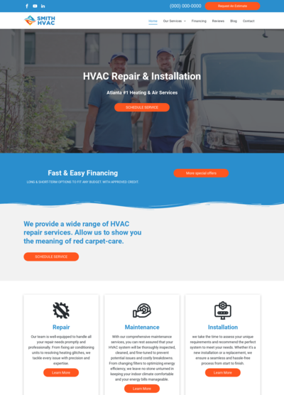 HVAC Website Design 7