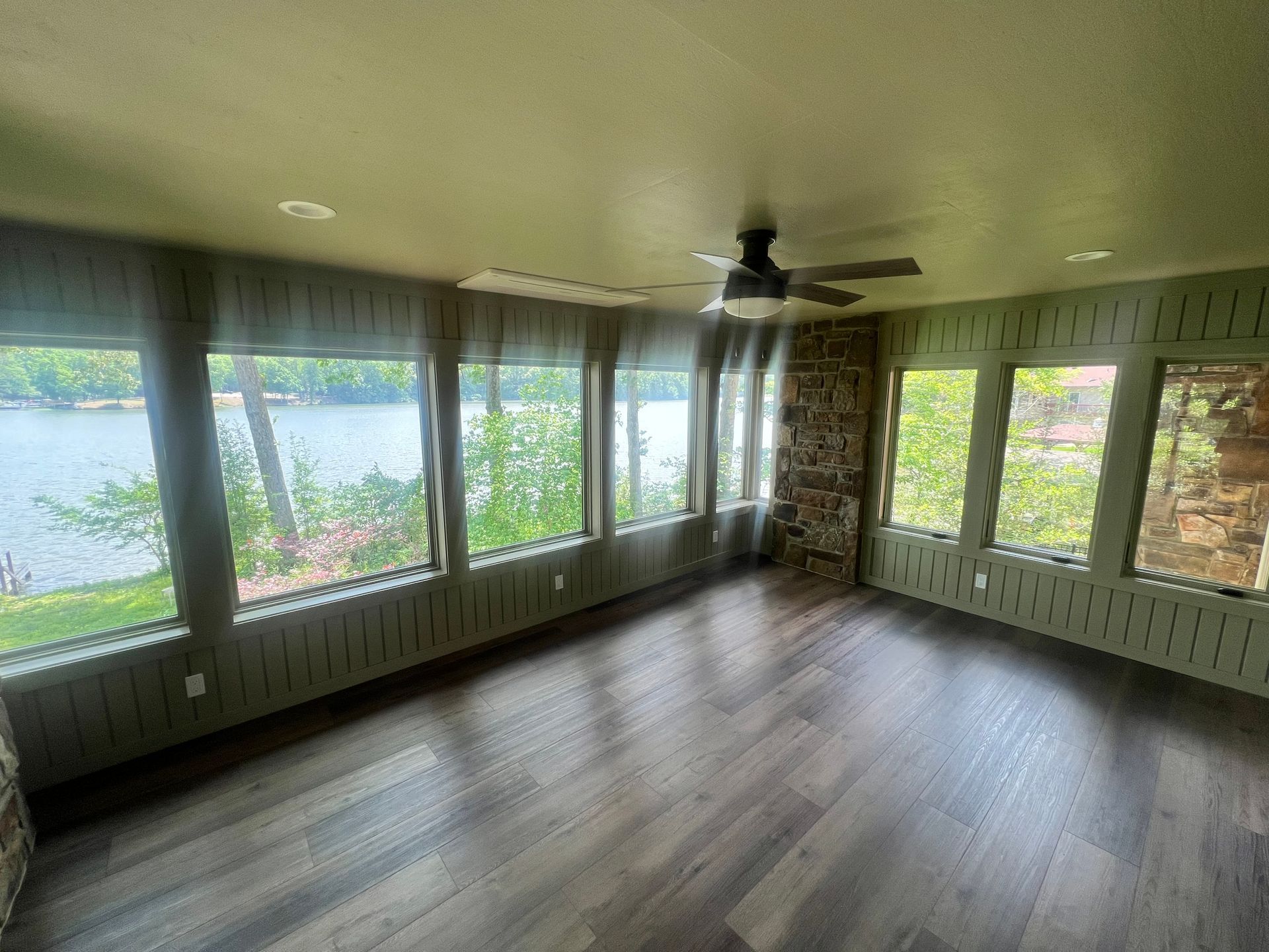 Alt             Hot Springs Village Home Addition for Sunroom Interior facing right side of lake
