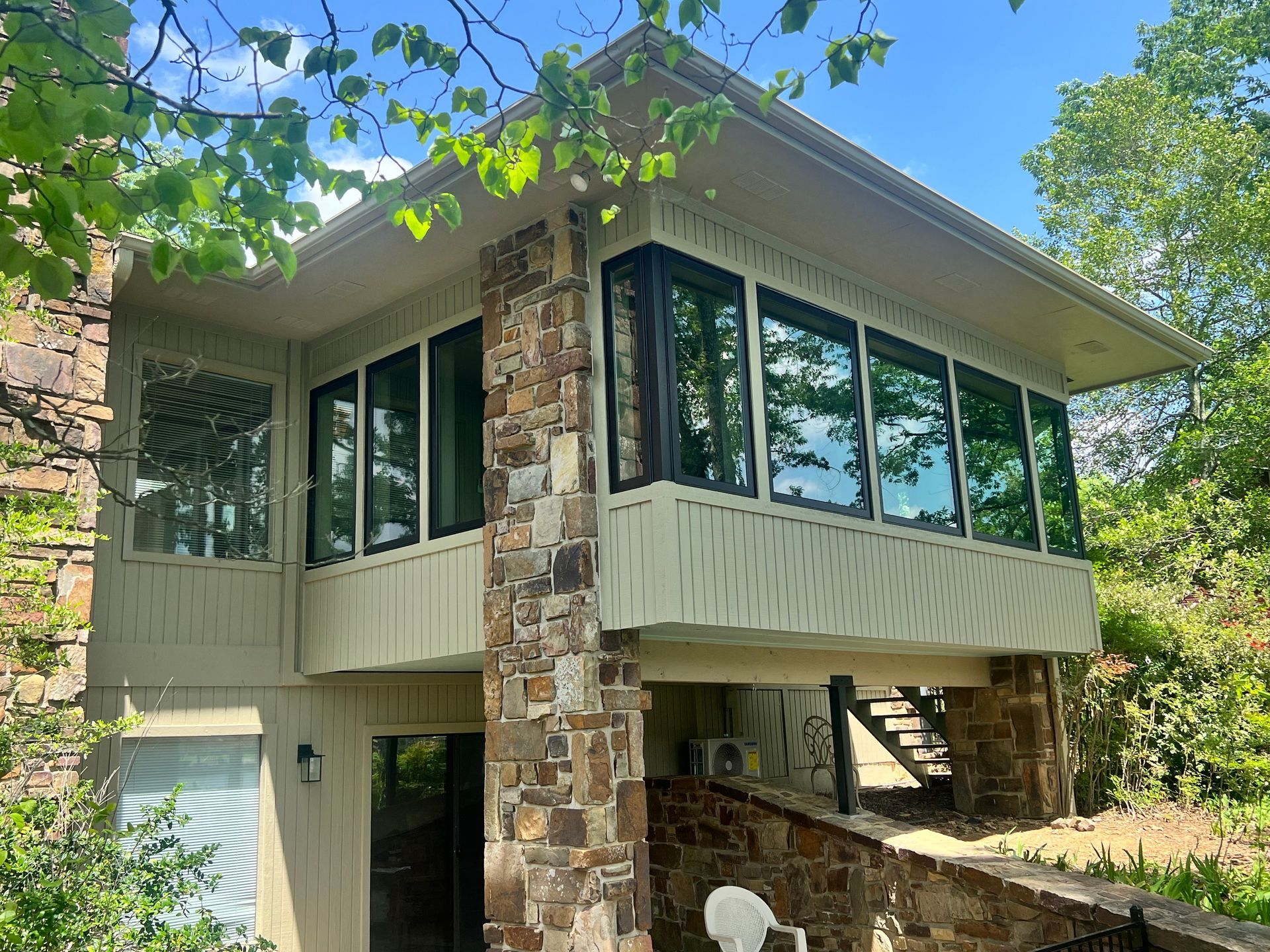  Hot Springs Village Home Addition with Steel Post for Sunroom