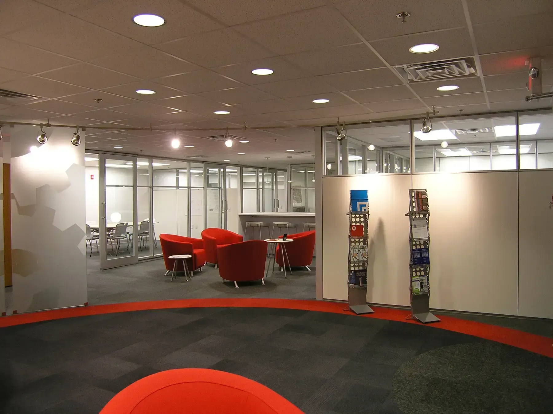 An interior photo of the Columbus Area Chamber of Commerce in Columbus, IN