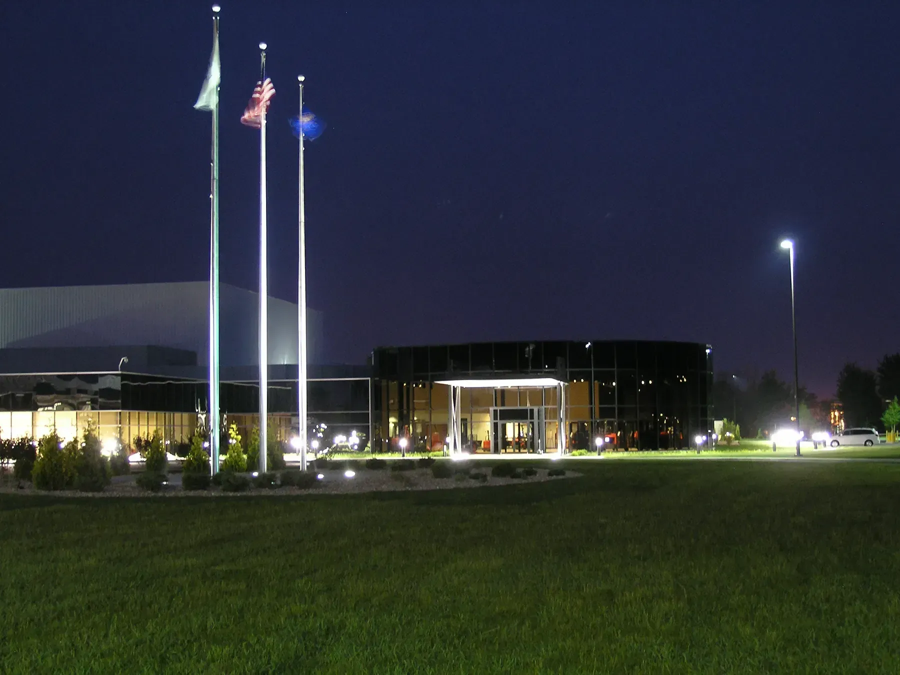 A photo of Endress+Hauser Flow tec Ag at night