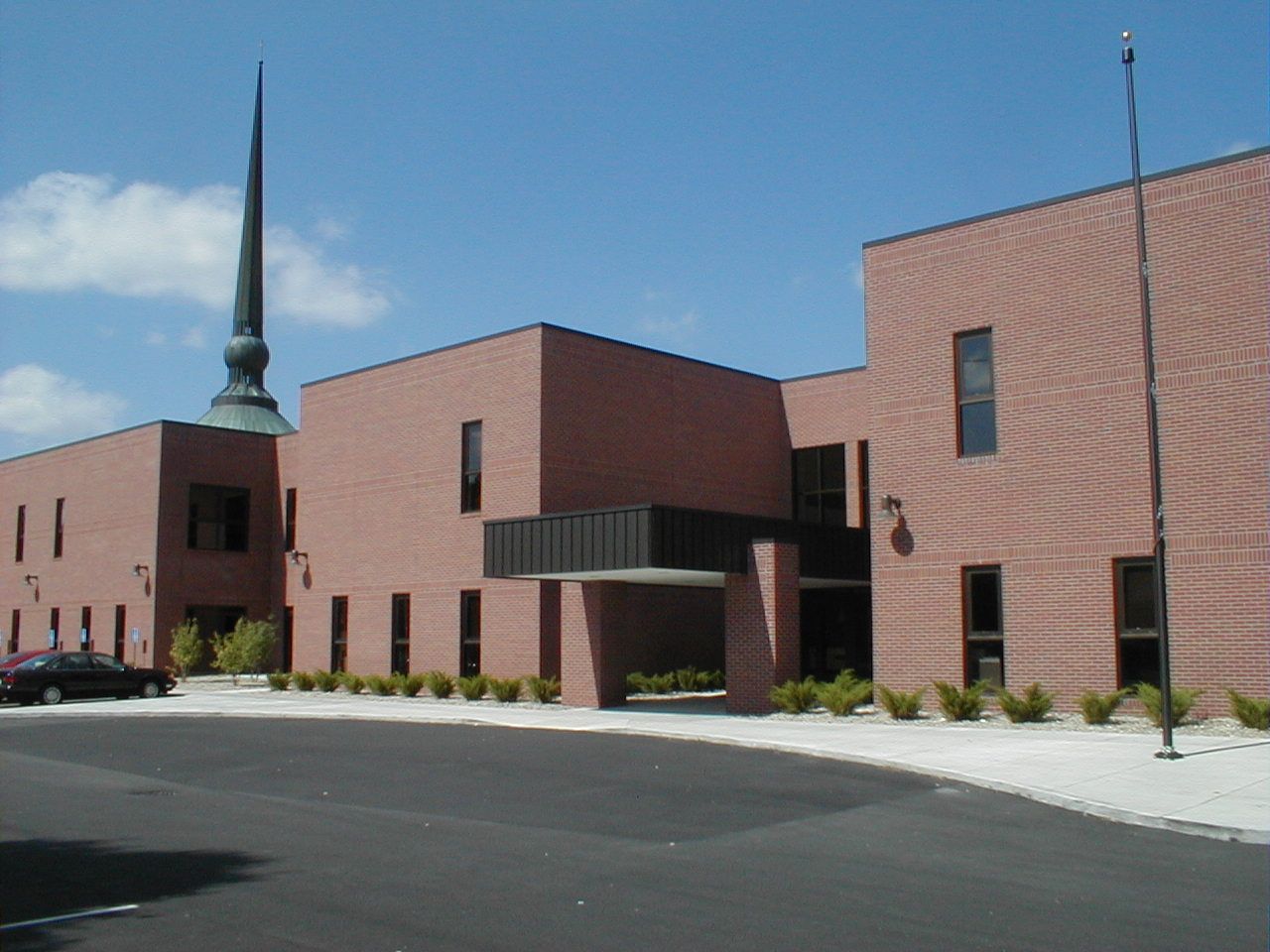 An exterior view of the St. Peter's School in Columbus, Indiana. Built by Force Construction.