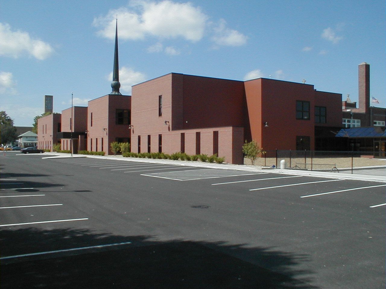 An exterior view of the St. Peter's school in Columbus, Indiana.