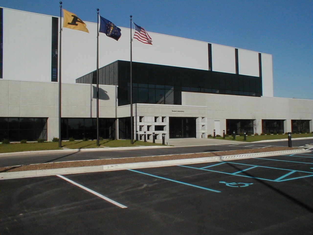 A photo of the entrance to the Bowen Laboratory at Purdue University