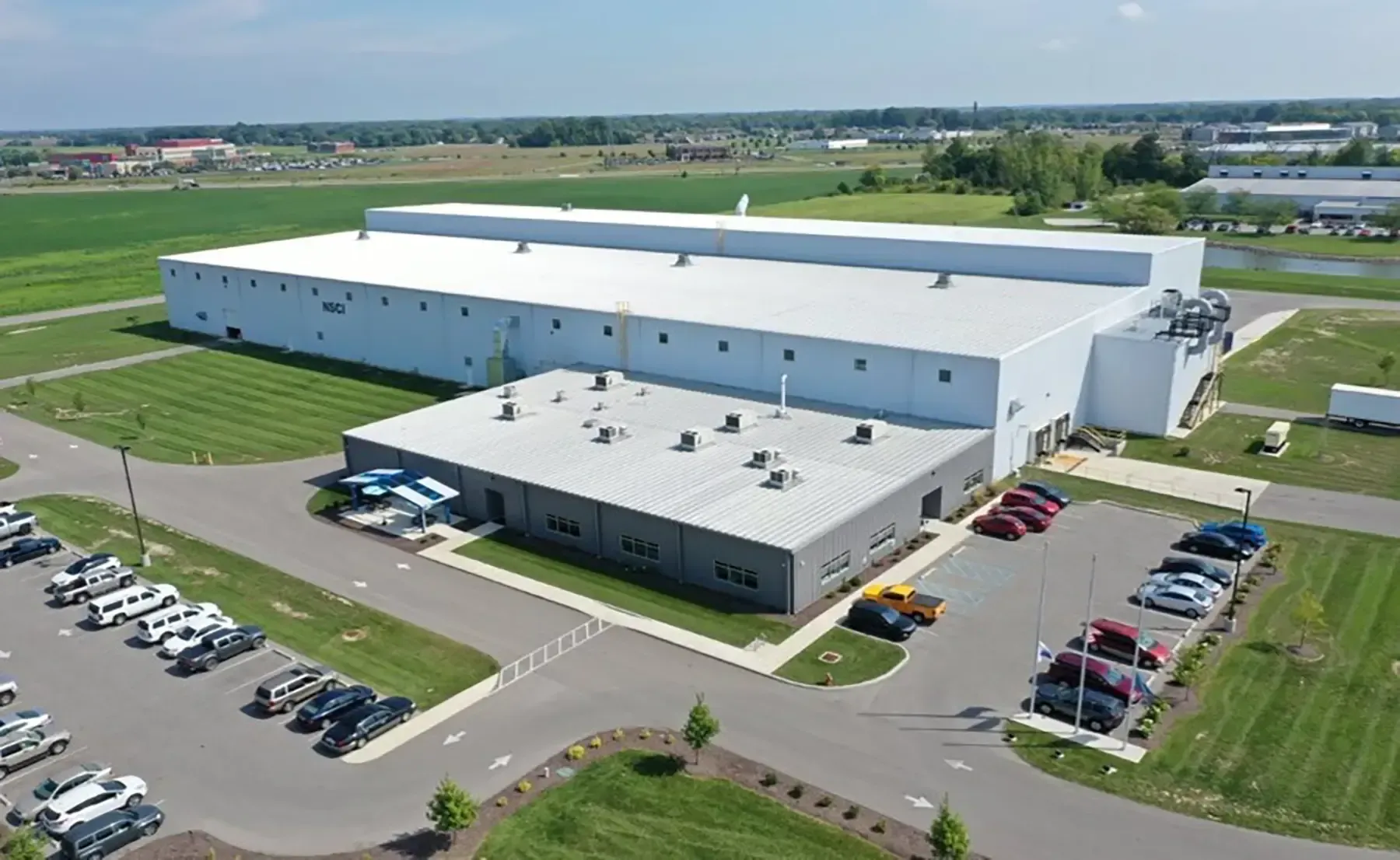 An aerial view of Nippon Steel in Shelbyville, IN