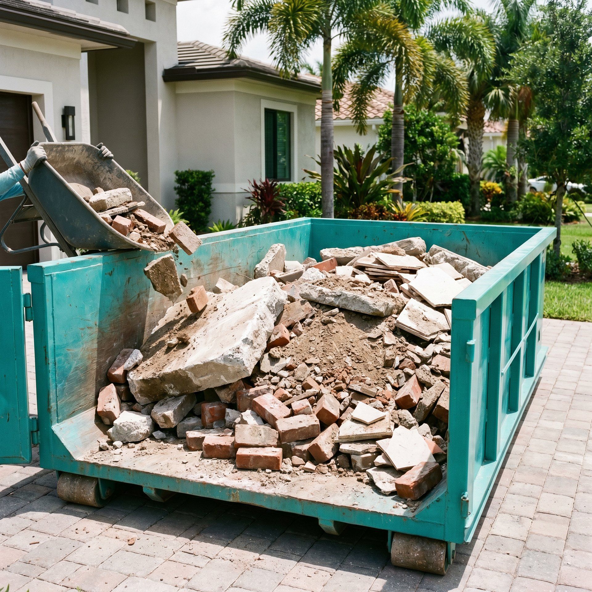 10 yard dumpster heavy debris concrete dirt Franklin Township NJ