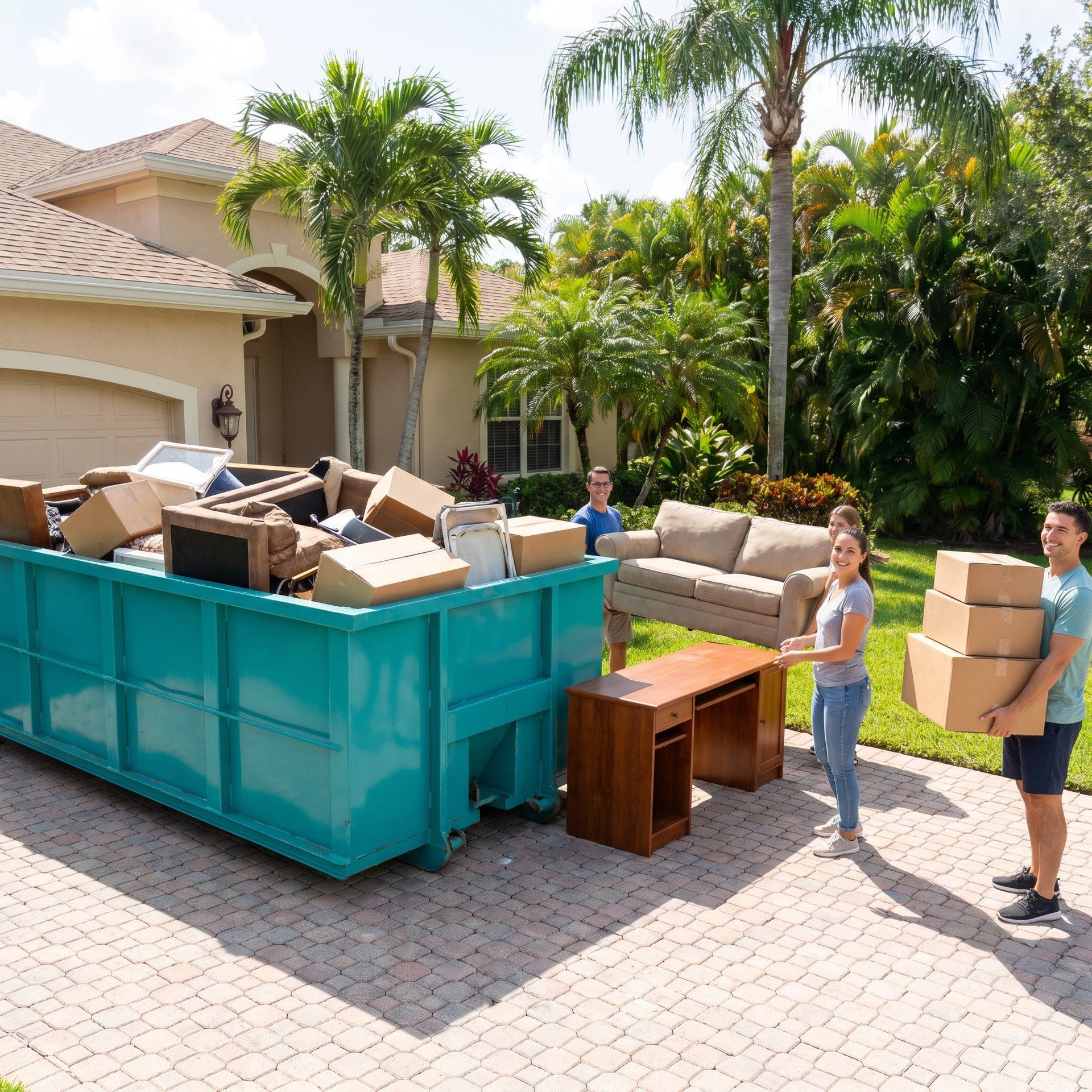 10 yard dumpster single room declutter Franklin Township NJ