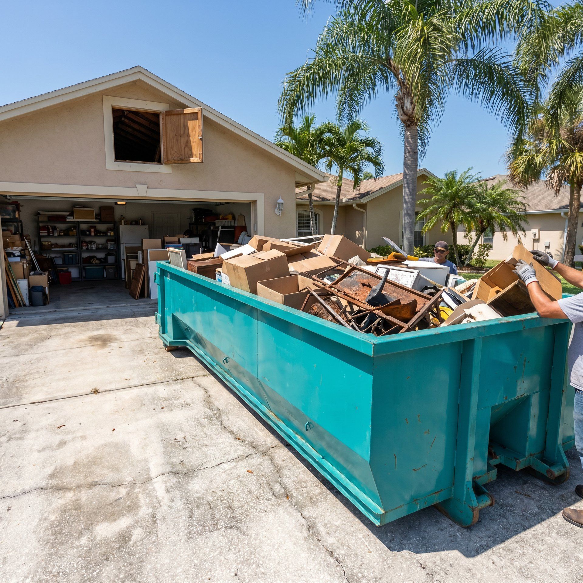20 yard dumpster garage attic clearout Franklin Township NJ