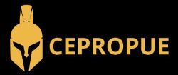 Logotipo de casco espartano dorado con la palabra 