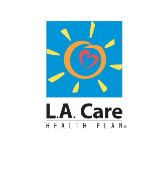 A logo for l.a. care health plan