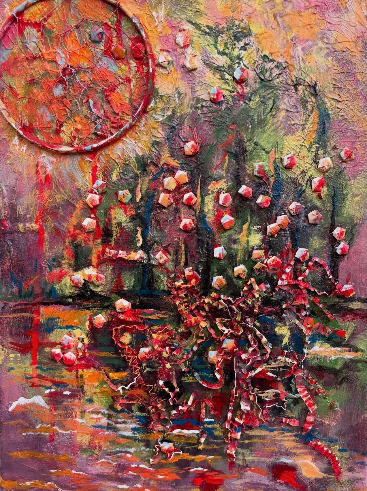 inez sieben, abstract, art, dream, colorful, decoration, original art by Inez, contemporary art, uniique wall art