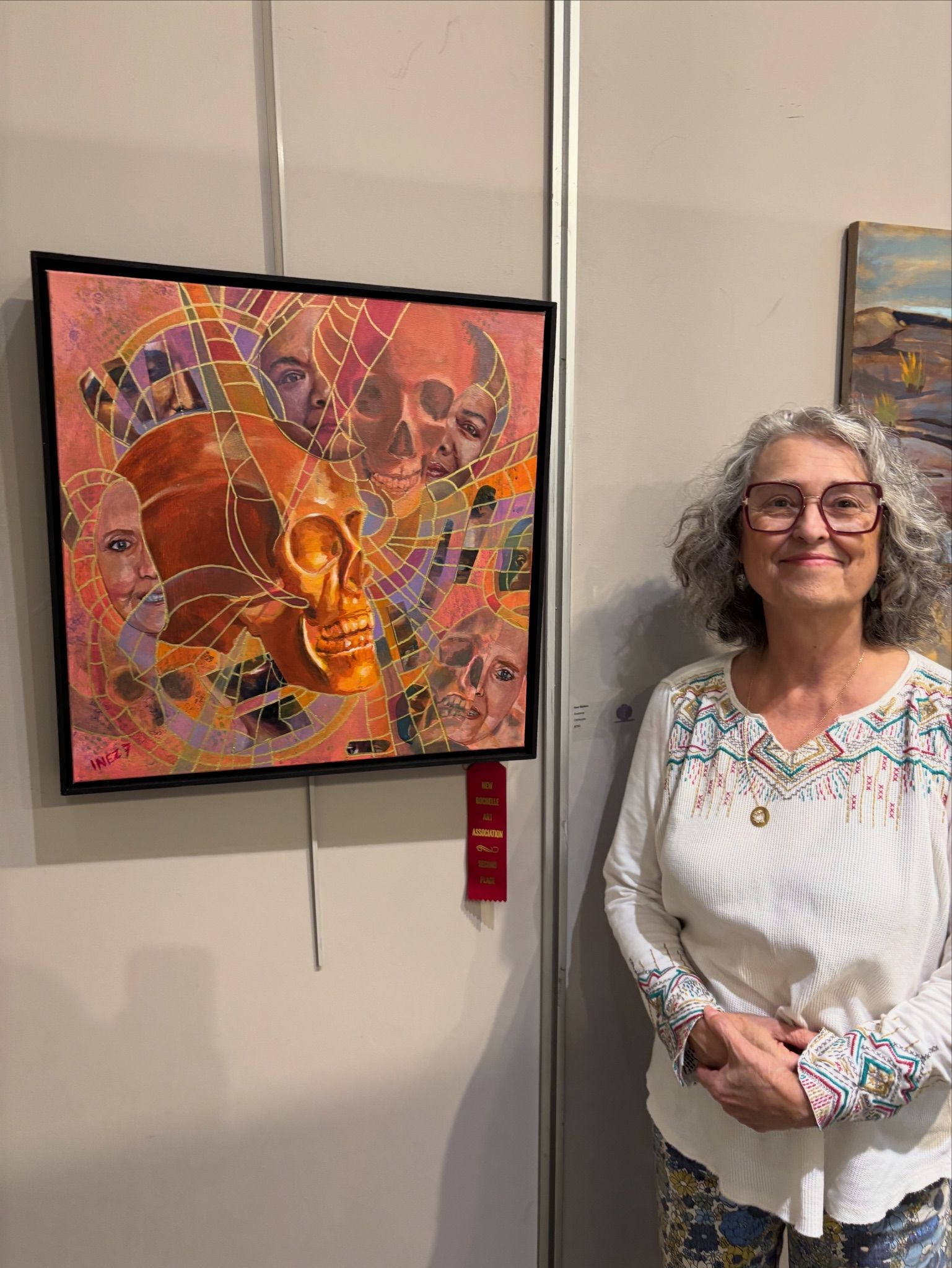 NRAA, award, painting, acrylic, portrait, New Rochelle Art Association