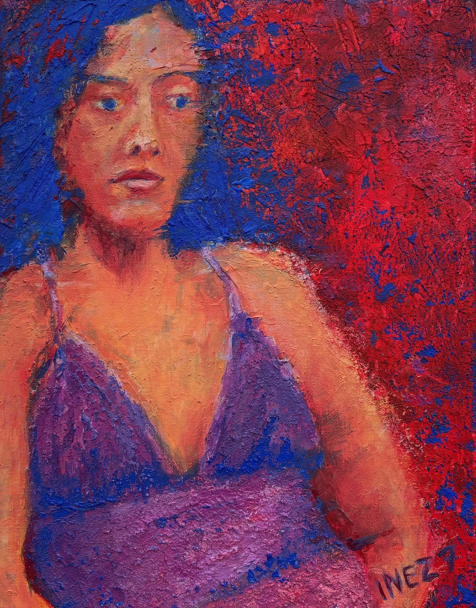 portrait, fine art by Inez, original art for sale