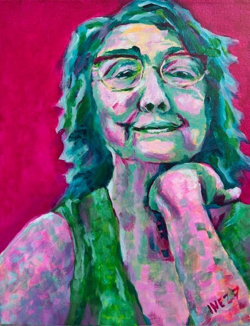 fine art by Inez, unique art, portrait painting, original art for sale