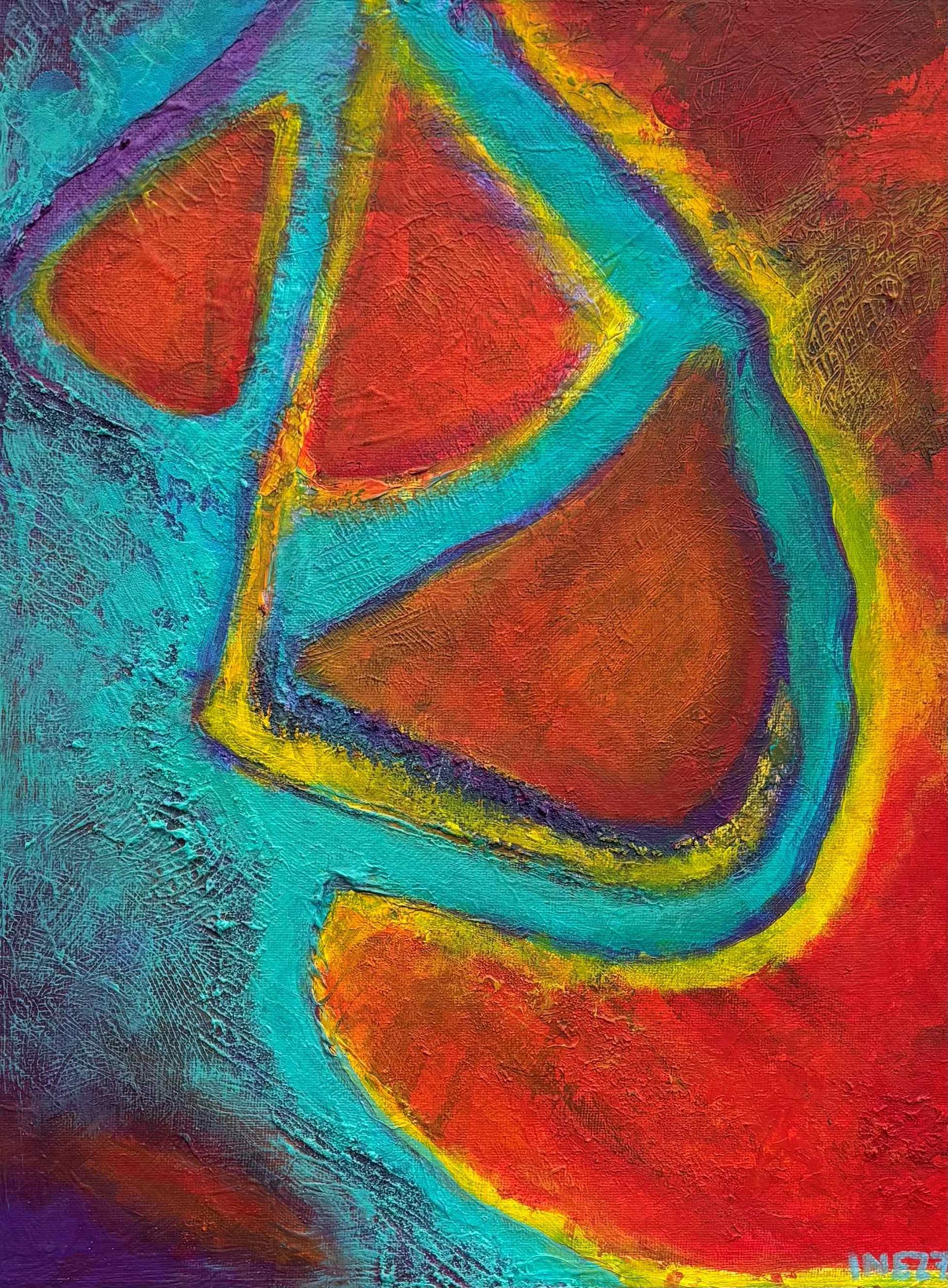 acrylic painting, abstract art, colorful