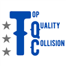 Blue oval logo with "TOP QUALITY COLLISION" in white text.