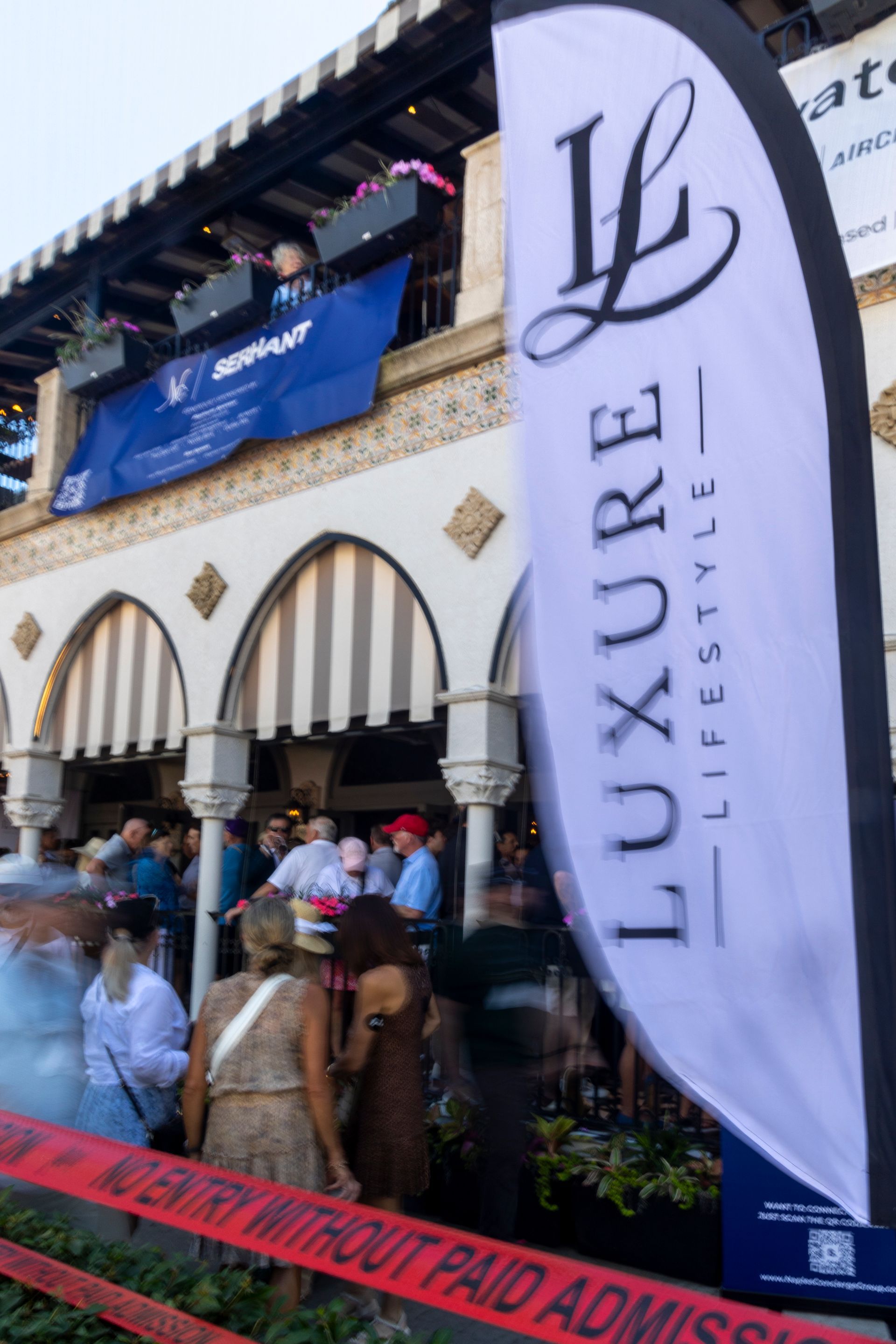 Entrance to an event with a