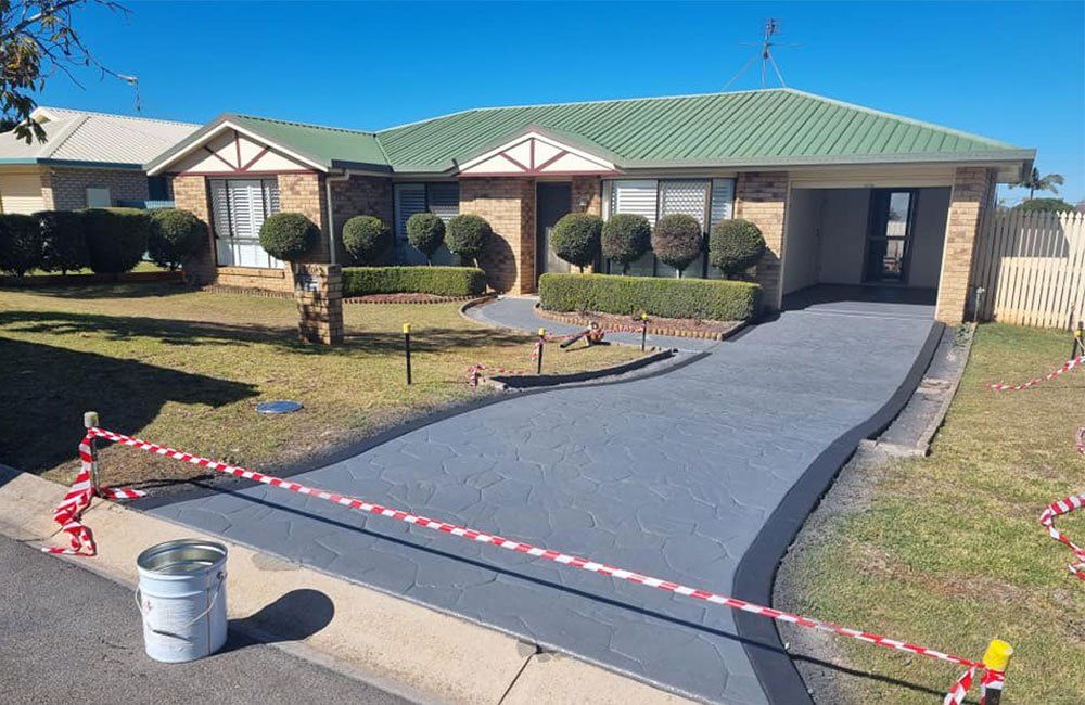 Newly Resurfaced Driveway — SRS Concreting in Glenvale, QLD