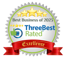 A seal that says best business of 2024 three best rated albertus josef exterior cleaning excellence