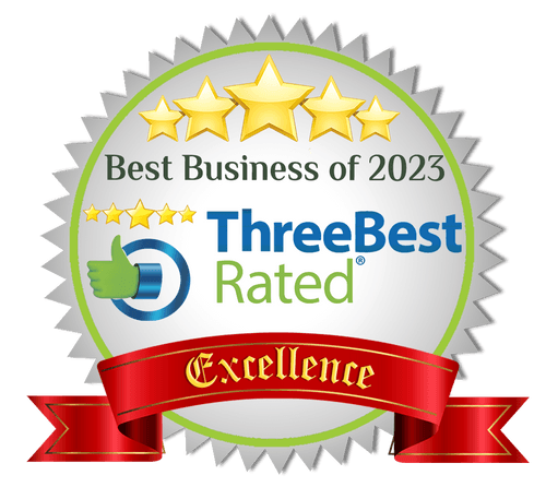 A seal that says best business of 2024 three best rated albertus josef exterior cleaning excellence