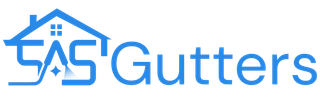 A blue and white logo for a company called sas