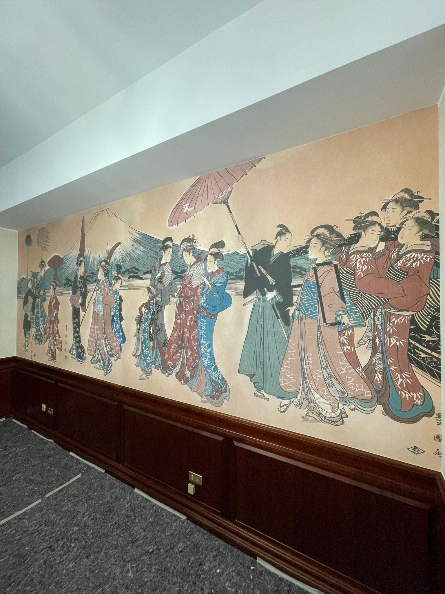 carta da parati con geishe giapponesi