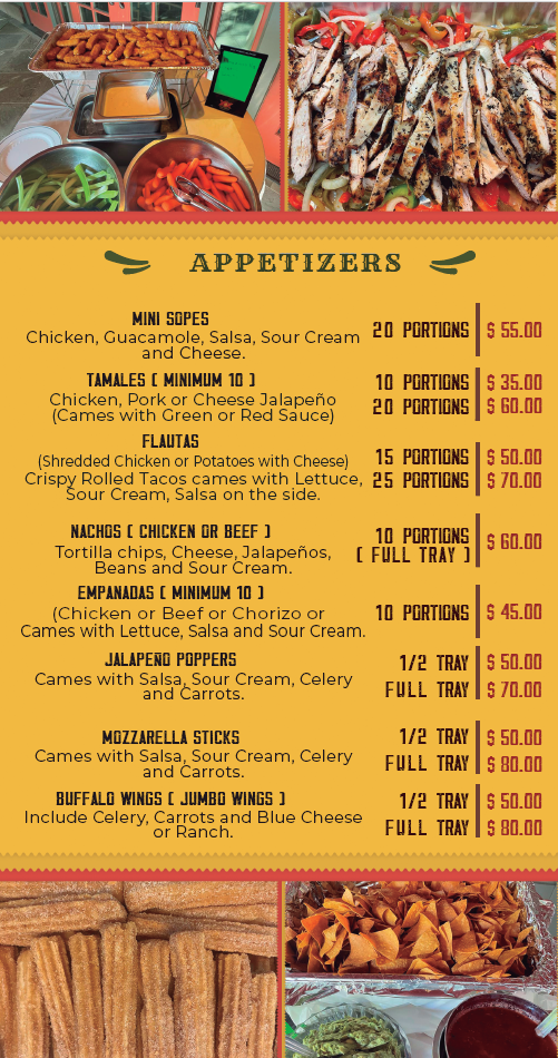 Our Menus Salsa Mexican Restaurant Poughkeepsie, NY