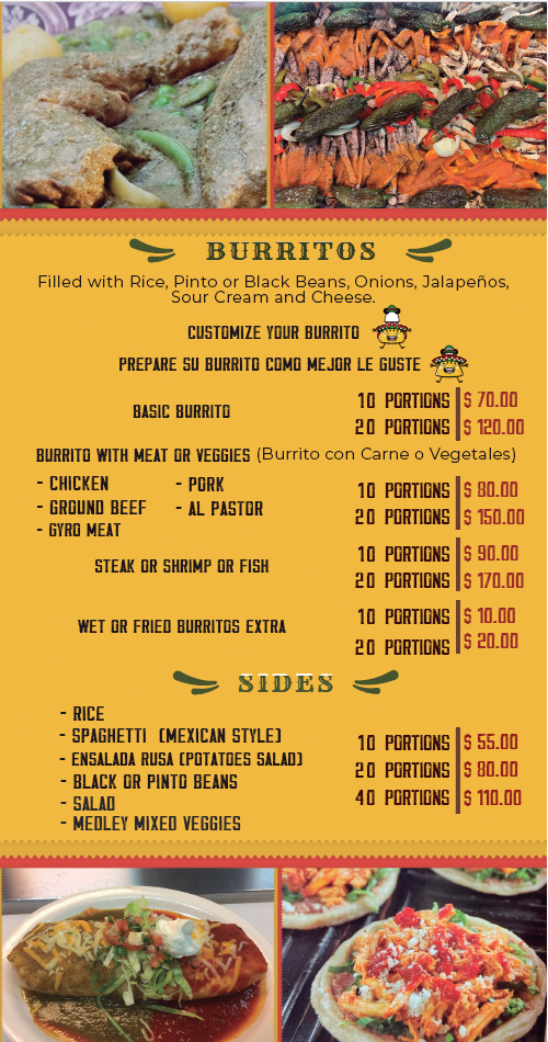 Our Menus Salsa Mexican Restaurant Poughkeepsie, NY