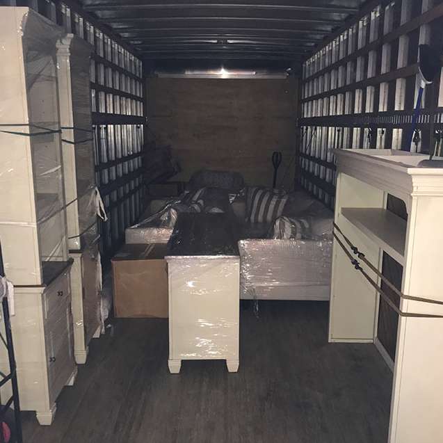 furniture in the dark room