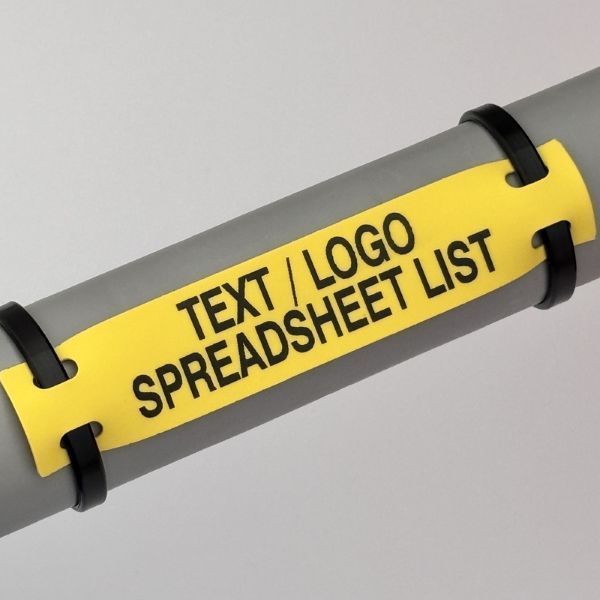 Identimark White and Yellow Pre-Printed Cable Tie Tags