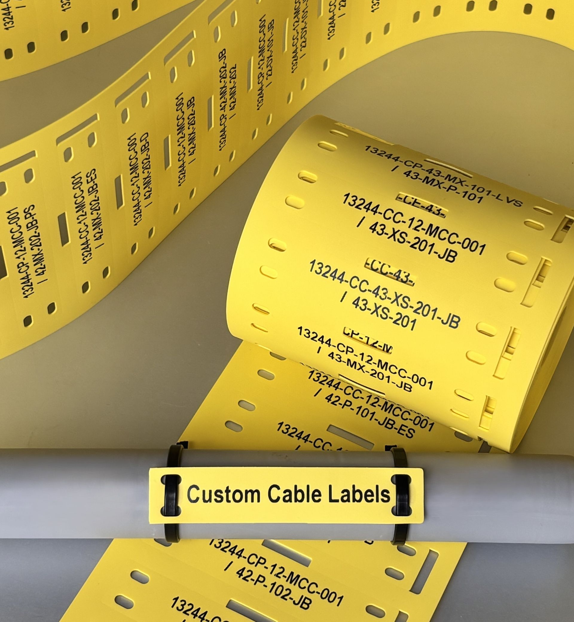 Identimark custom printed heatshrink QR codes