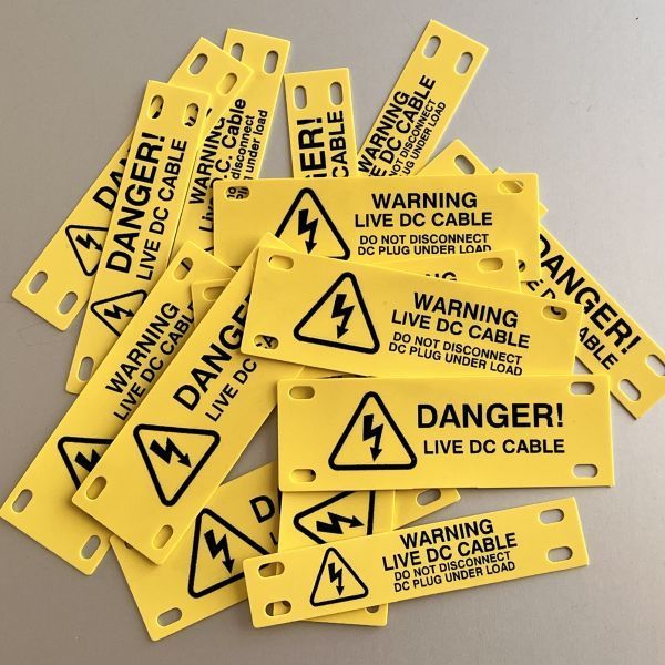 Identimark Solar Park DC Warning & Inverter Labels
