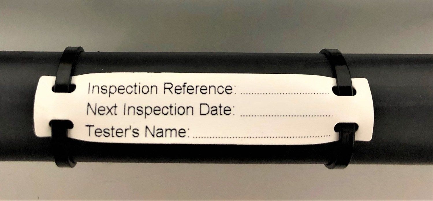 Identimark white inspection labels