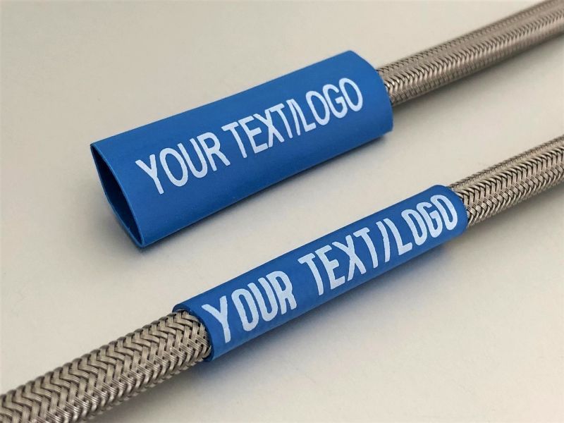 heatshrink printed by Identimark in a range of colours and text