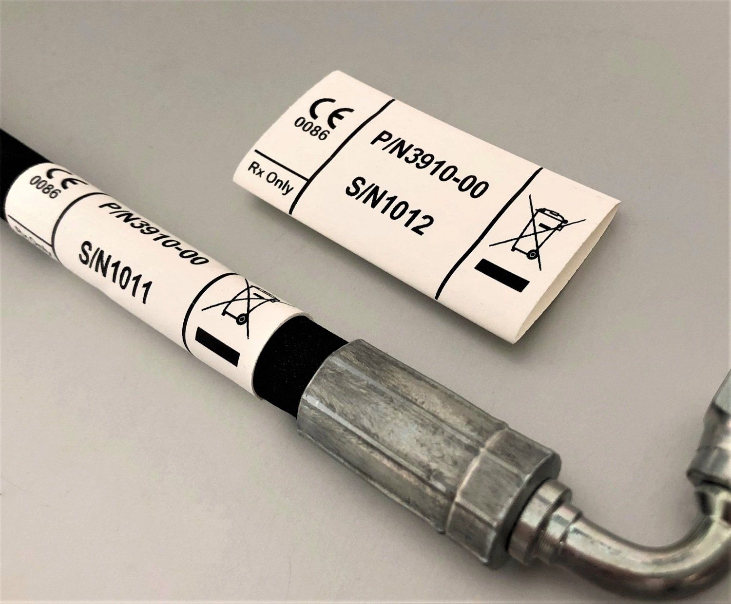 Identimark White Heatshrink Multi-Lined and Serialised Cable Identification