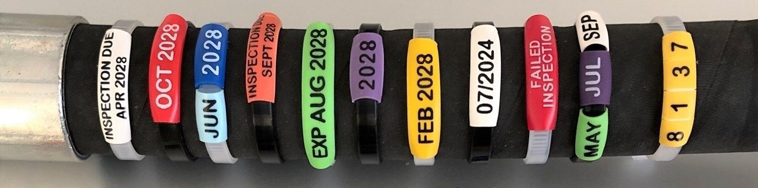 Inspection date tags custom printed by Identimark