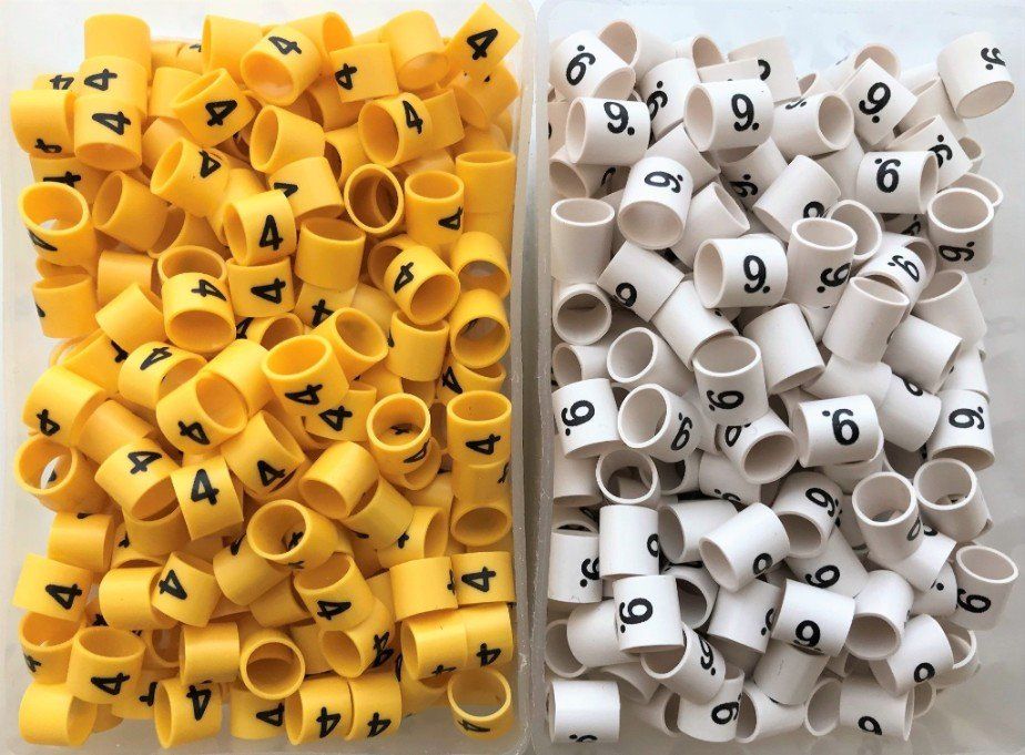 Identimark Yellow & White Pre-Printed PVC Cable Marker Kits
