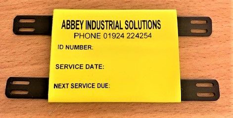 harsh environment tags for securing with cable ties printed by identimark